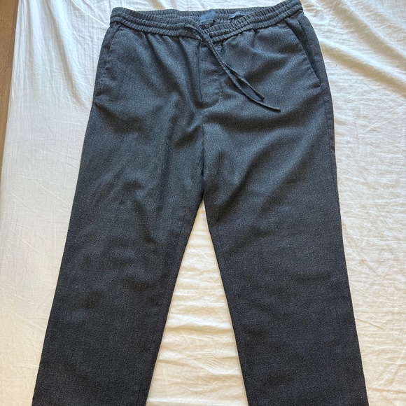 Wool-blend🐑elastic waist drawstring pants - Picture 2 of 6